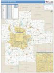 Kansas City Metro Area Wall Map Basic Style